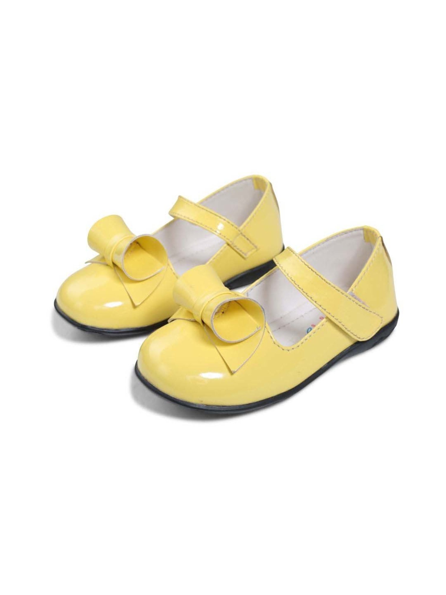 Tiny Bugs Kids Yellow Mary Jane Shoes