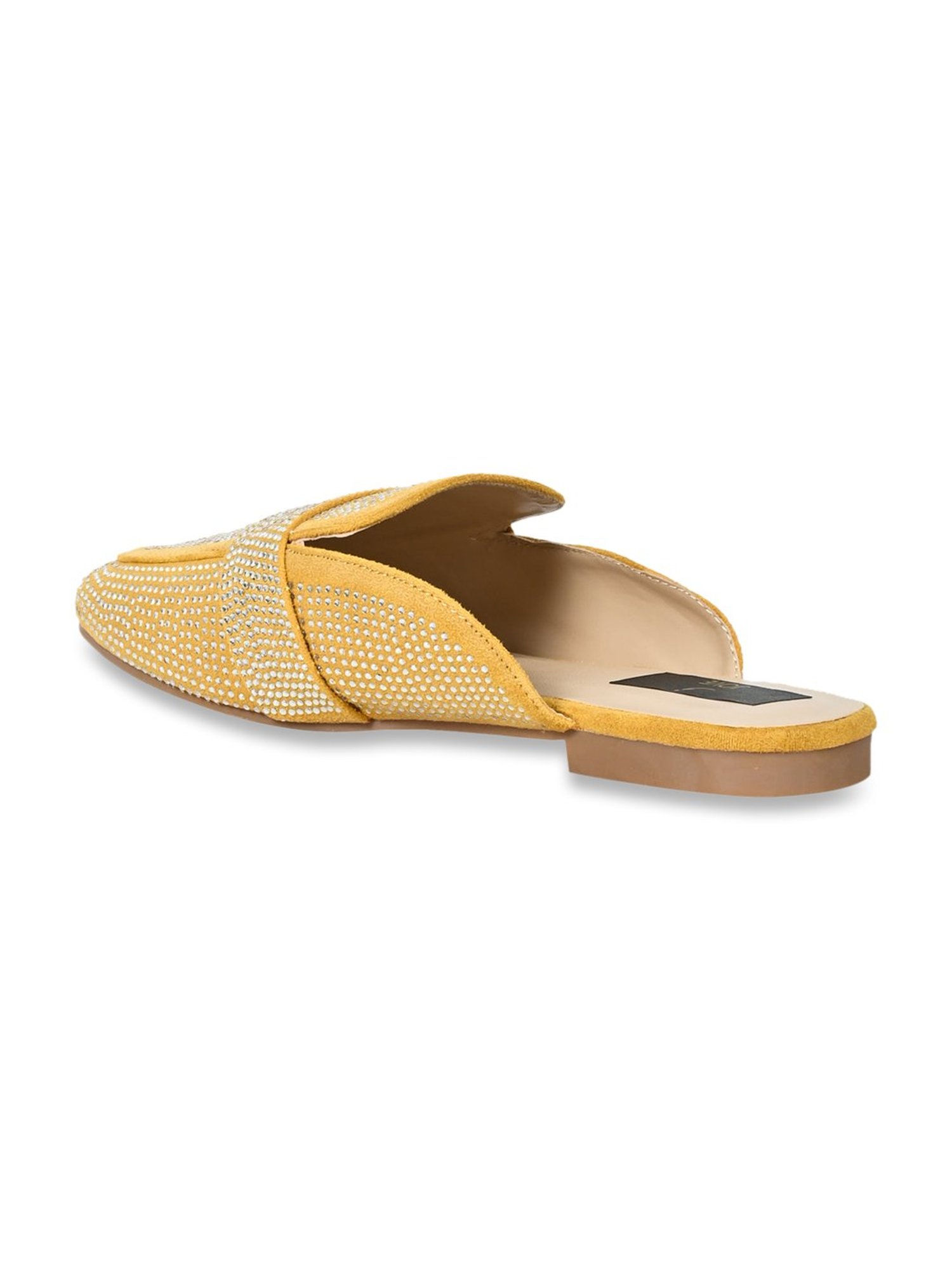 Jove Women's Yellow Mule Shoes