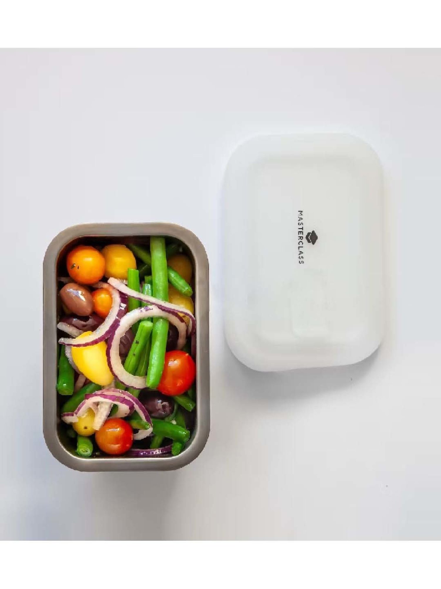 MasterClass Grey Stainless Steel Snack Dish (0.75 L)