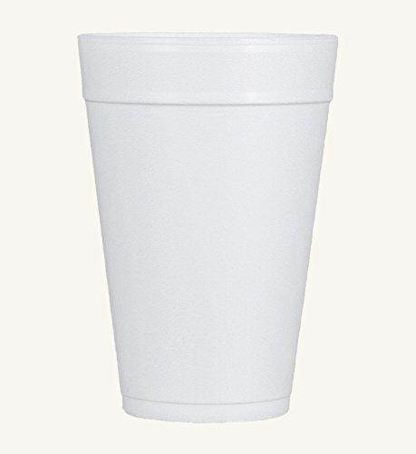 Dart 32TJ32, 32 Oz. White Foam Plastic Cup with Slotted Lid, CASE OF 100
