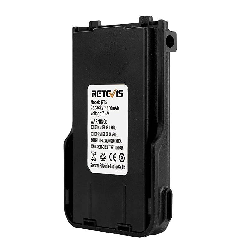 RT5 Two Way Radio Battery 1400mAH Replacement Rechargeable Battery for  RT5 Walkie Talkies (5 Pack)