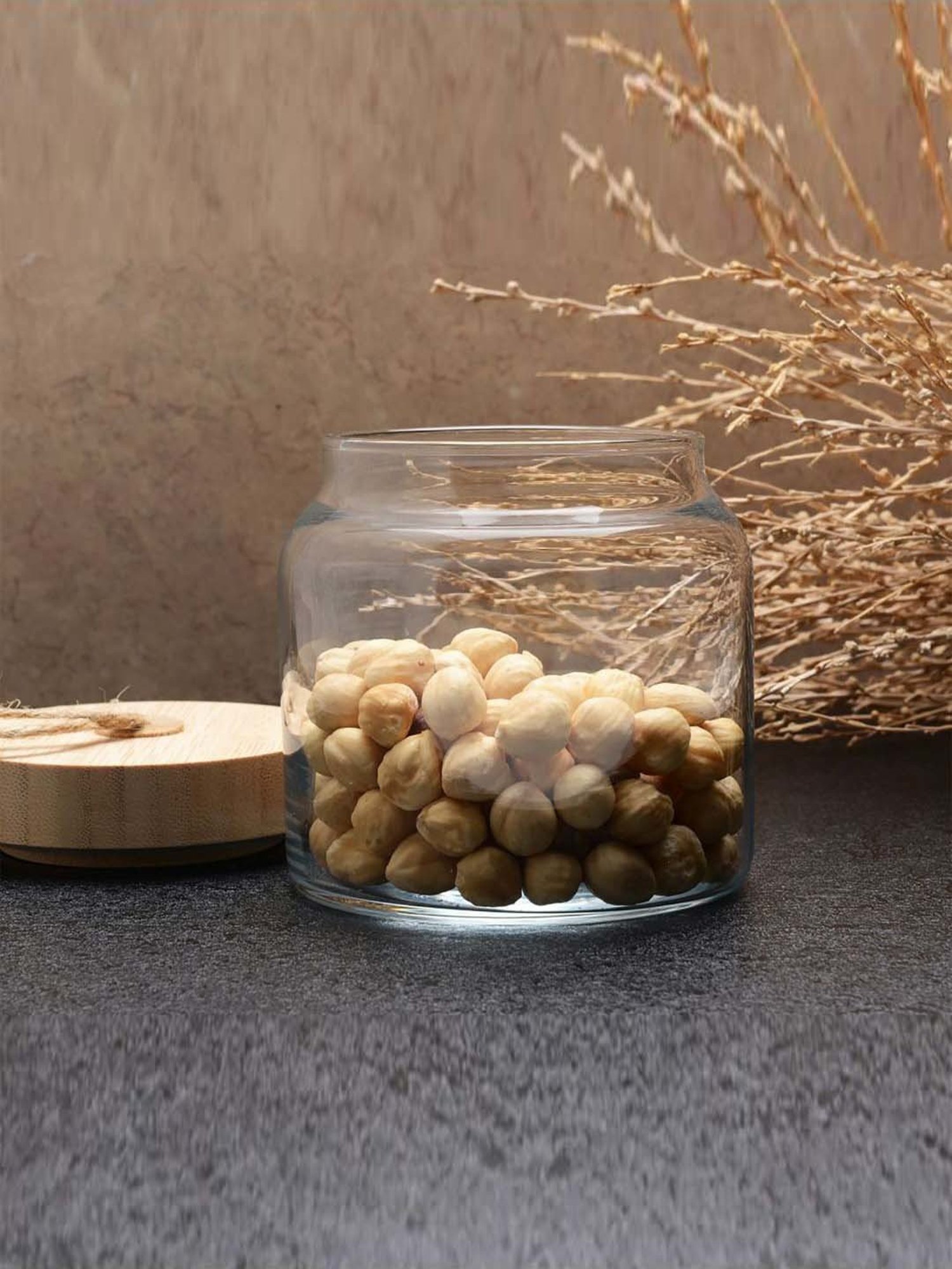 Pasabahce Transparent Woody Jar (0.575 L) - Set of 2