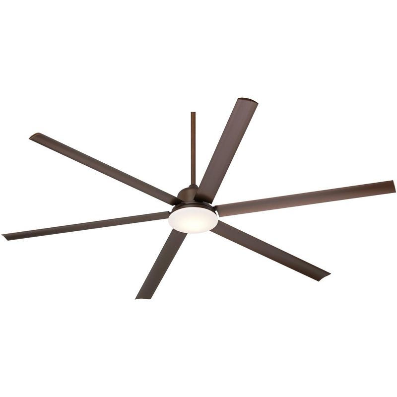 84" Casa Vieja Industrial Ceiling Fan with Light LED Dimmable Remote Control Oil Rubbed Bronze Damp Rated for Patio Porch