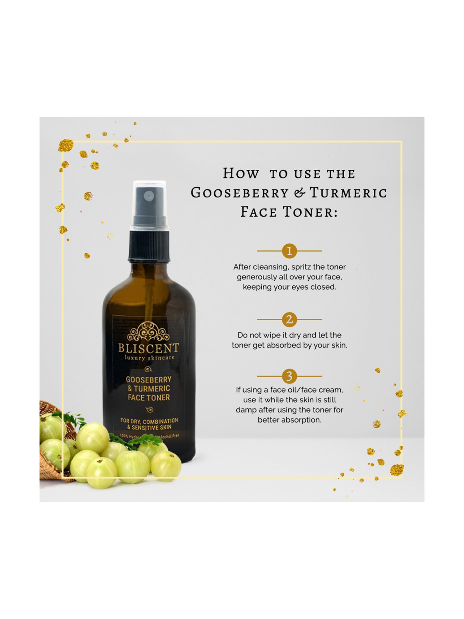 Bliscent Gooseberry & Turmeric Face Toner - 100 ml