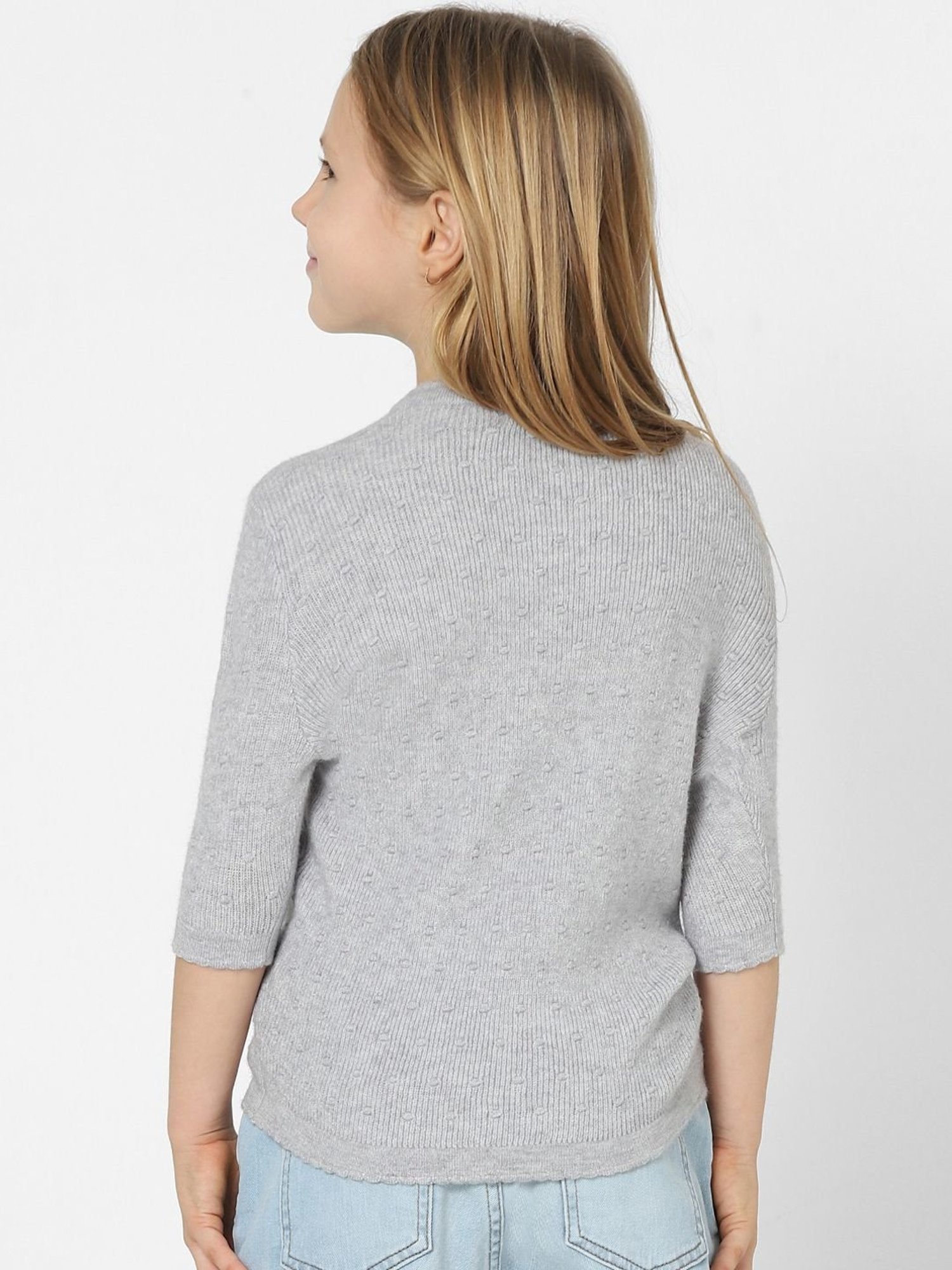 KIDS ONLY Melange Grey Regular Fit Sweater