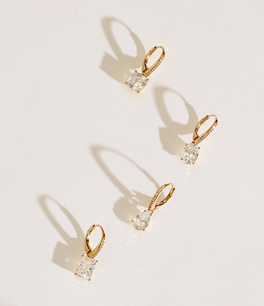 Nadri Modern Love Oval Drop Earrings