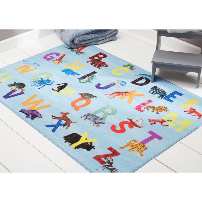 Eric Carle Alphabet Area Rug (6'6"x9'5") Blue - Home Dynamix