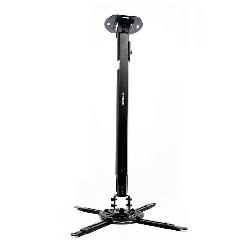 QualGear&reg; QG-PM-002-BLK-L Universal Projector Ceiling Mount, Long, Black