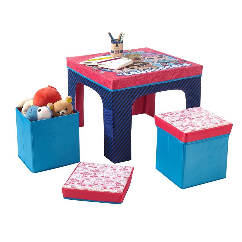 3pc L.O.L. Surprise! Collapsible Set with Storage Table and 2 Ottomans