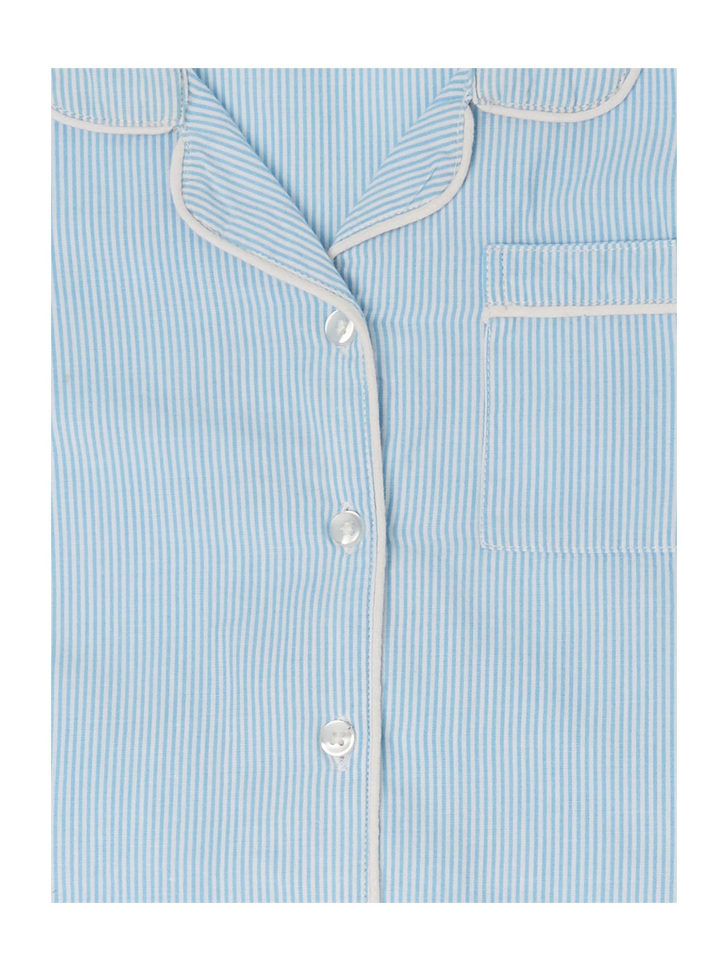 Mystere Paris Girls Blue Striped Shirt with Pyjamas