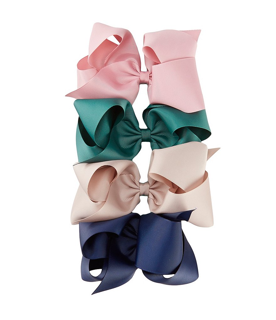 Edgehill Collection Little Girls Sparkle Satin Bow Wrap Headband