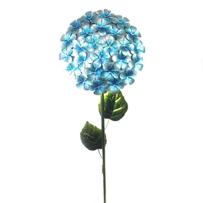 Home & Garden 44.0" Blue Hydrangea Stake Flower Garden Accent Regal Art & Gift  -  Decorative Garden Stakes
