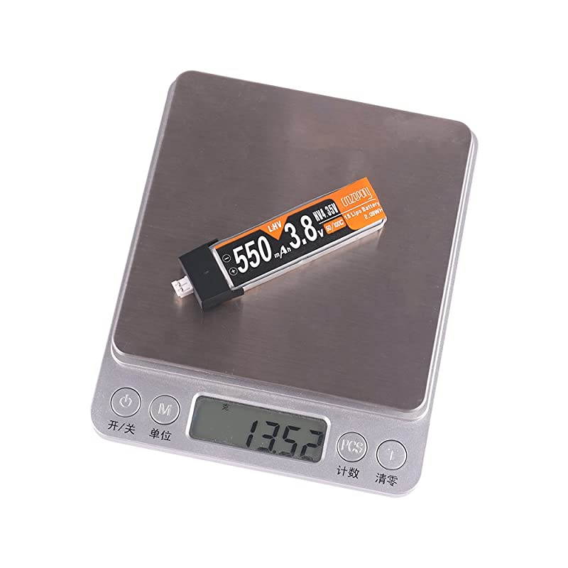 550mAh HV 38V 1S LiPo Battery 50C JSTPH 20 PowerWhoop mCPX Connector Rechargeable 1S LiPo Battery for Inductrix FPV Plus Tiny 7 Tiny Whoop FPV Racing Drones