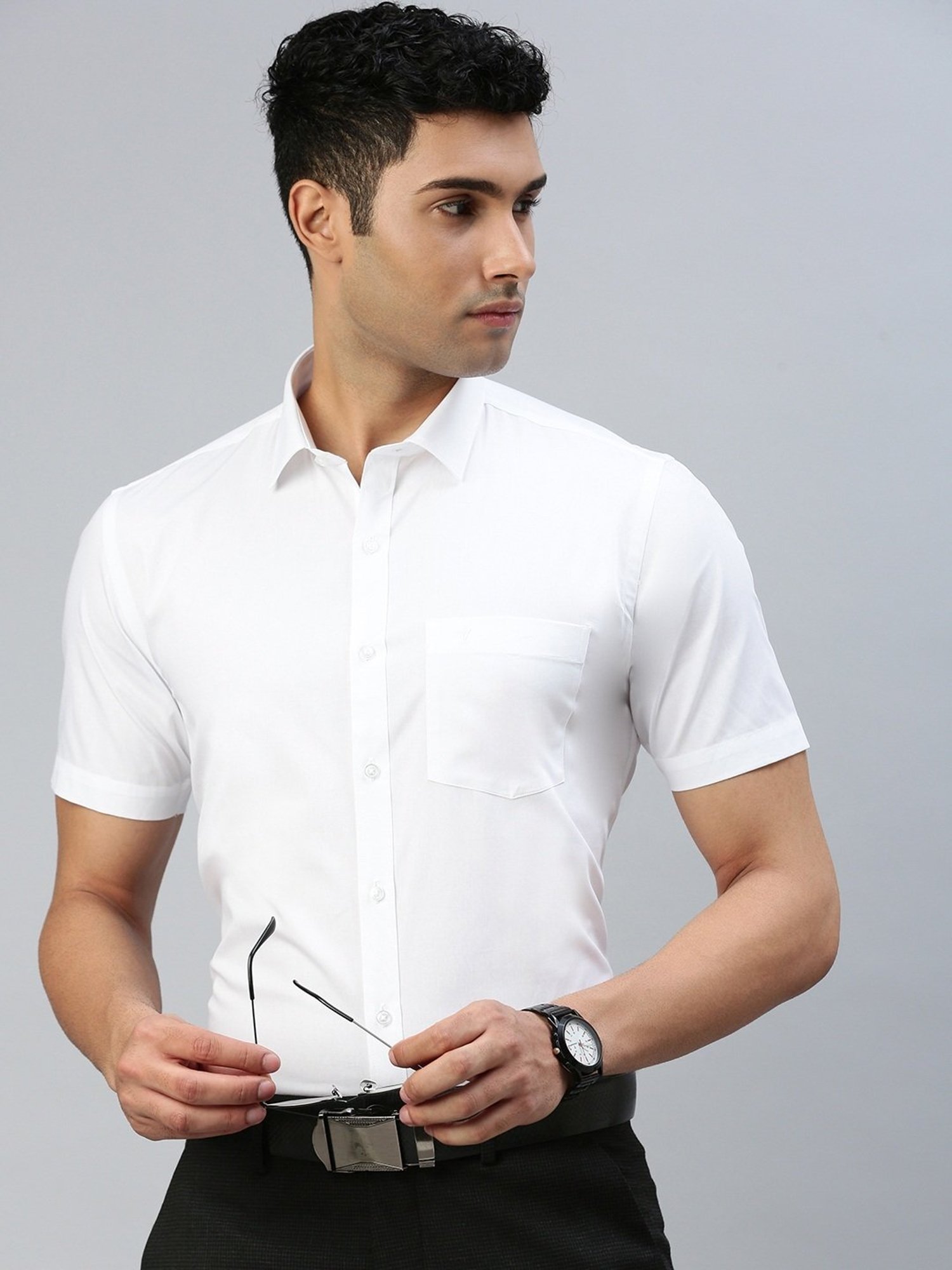Ramraj White Cotton Regular Fit Shirt - Pack Of 2