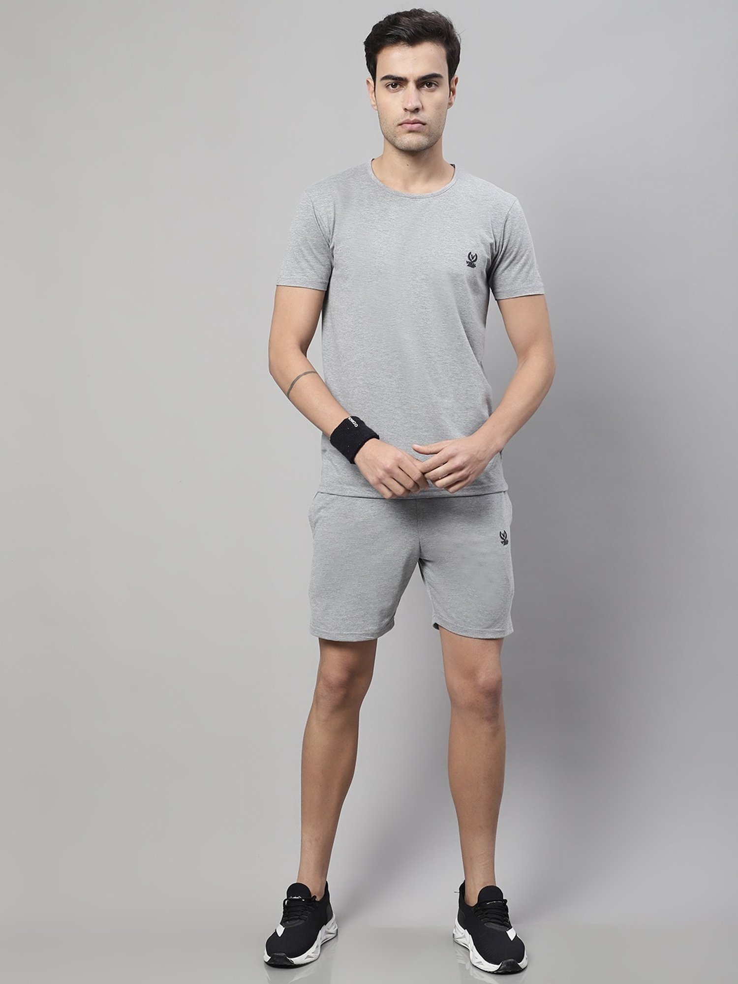 Vimal Jonney Grey & Brown Cotton Regular Fit Co-Ord Set Pack Of 2