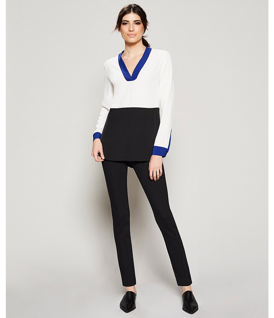 Eva Varro Solid Knit Jersey Banded Hem Pull-On Harem Pants