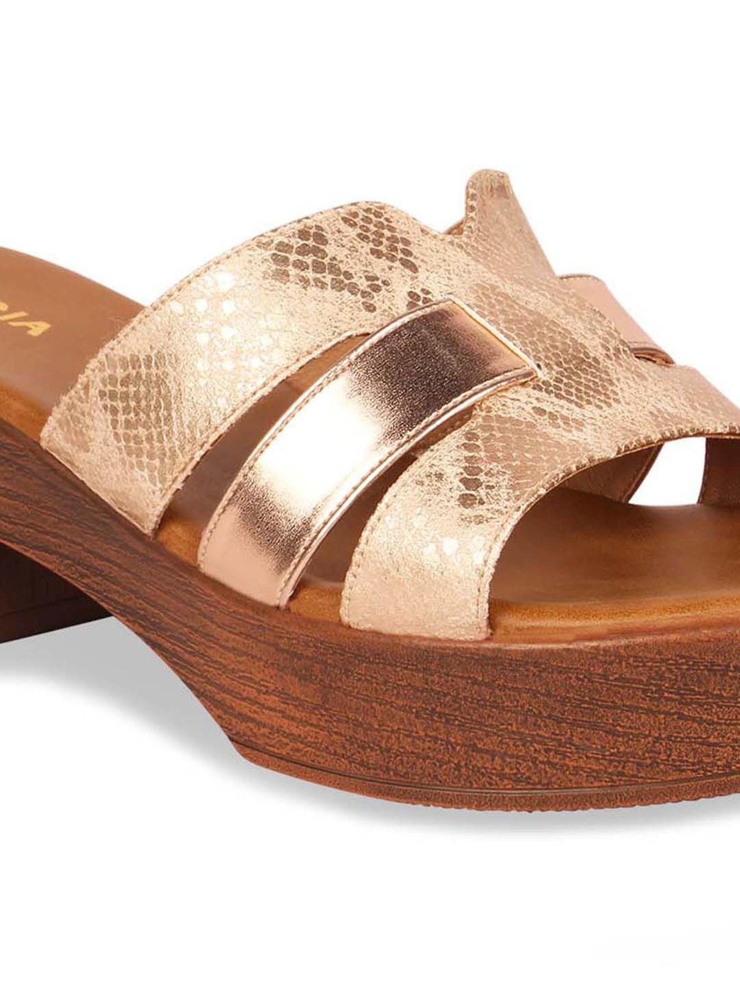 Rocia by Regal Women's Rose gold Casual Sandals