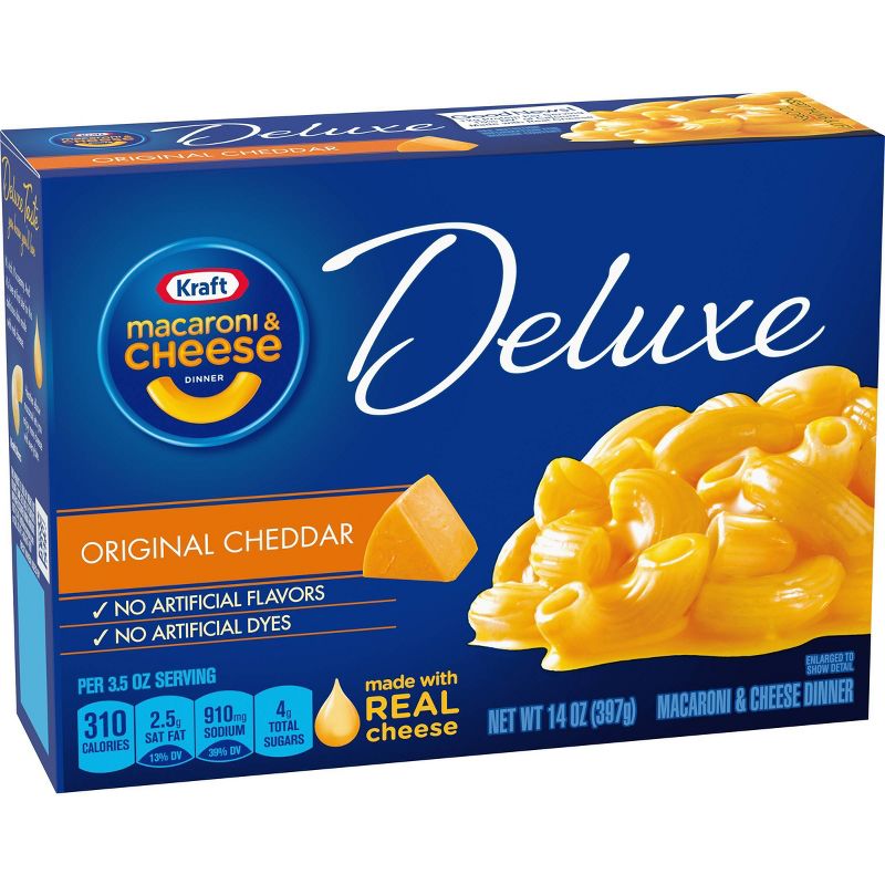 Kraft Deluxe Original Cheddar Macaroni & Cheese Dinner 14oz