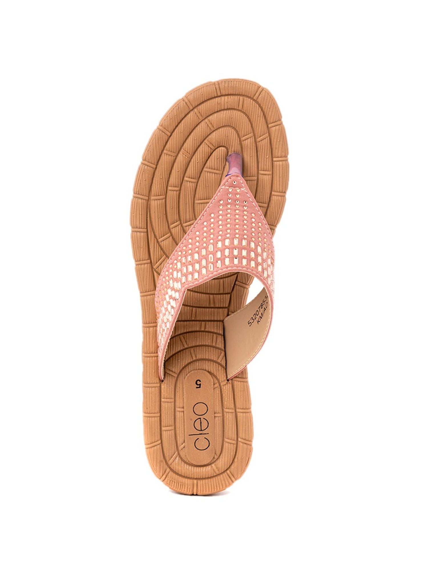 Cleo by Khadims Women's Pink Thong Sandals
