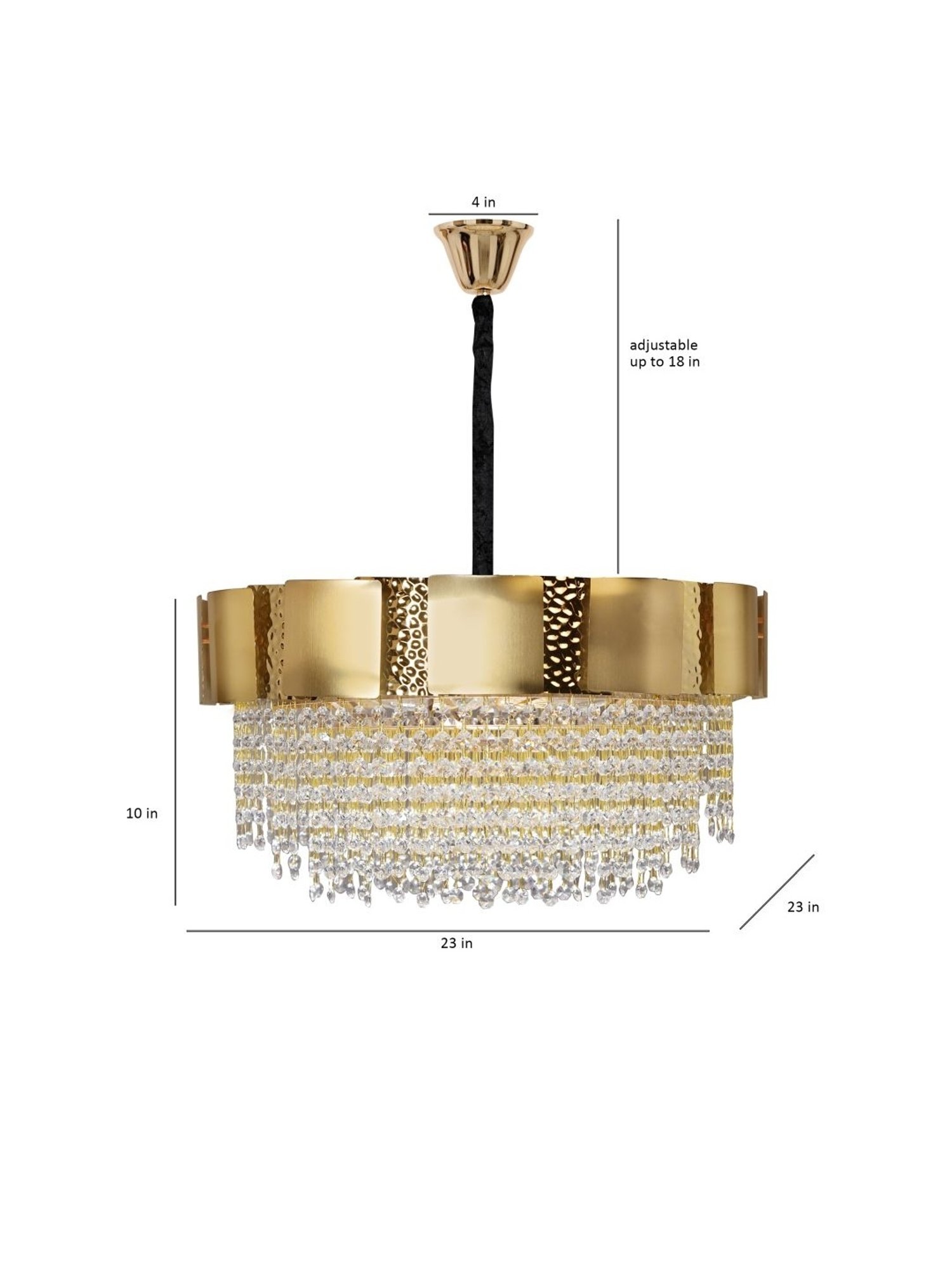 Kapoor Lamp Shades Gold Crystal Ellie 12 Light Chandelier