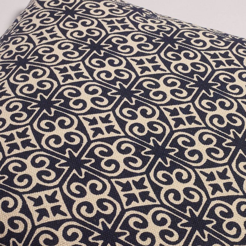 18"x18" Global Cotton Weave Throw Pillow Blue - Sure Fit