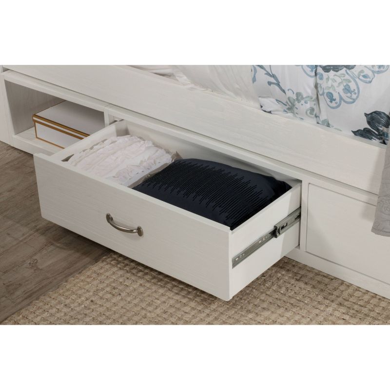 Kids' Twin Highlands Bookcase Bed with Storage Unit White - Hillsdale Furniture