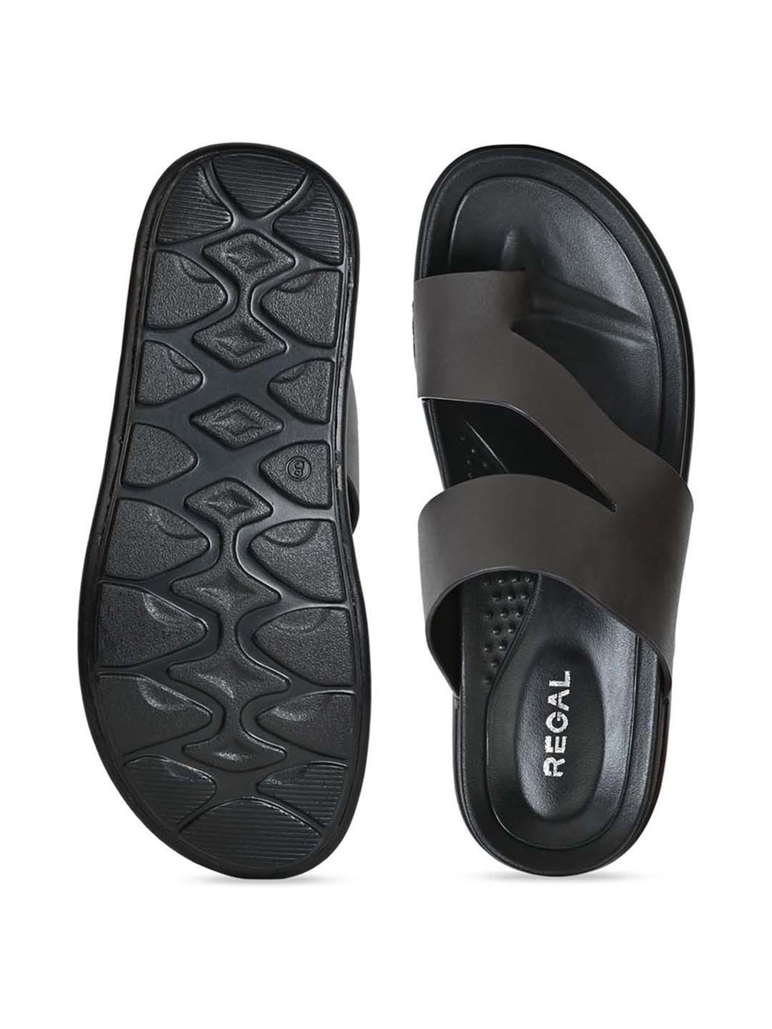 Regal Men's Brown Toe Ring Sandals