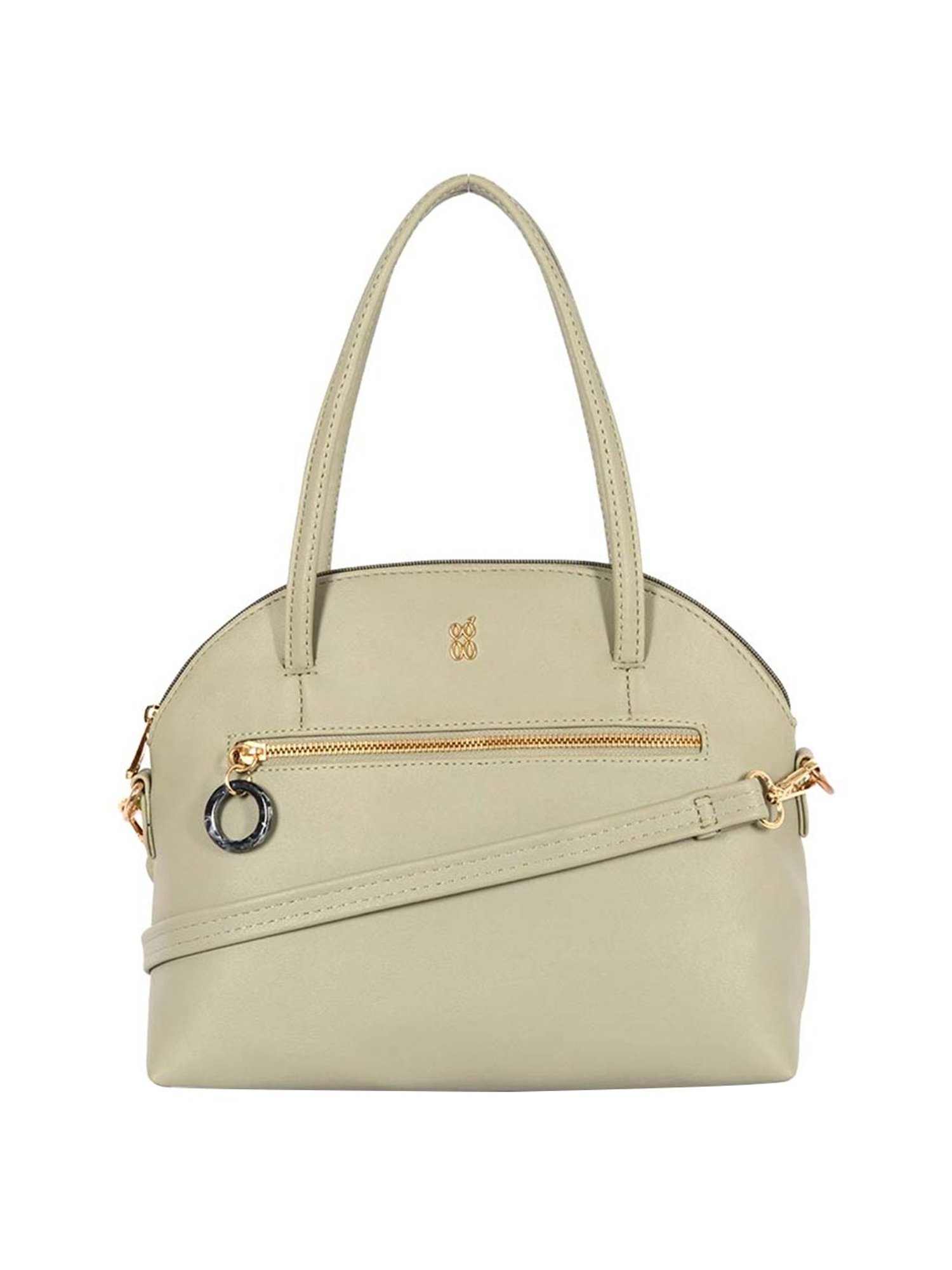 Baggit Roll Cream Solid Medium Handbag
