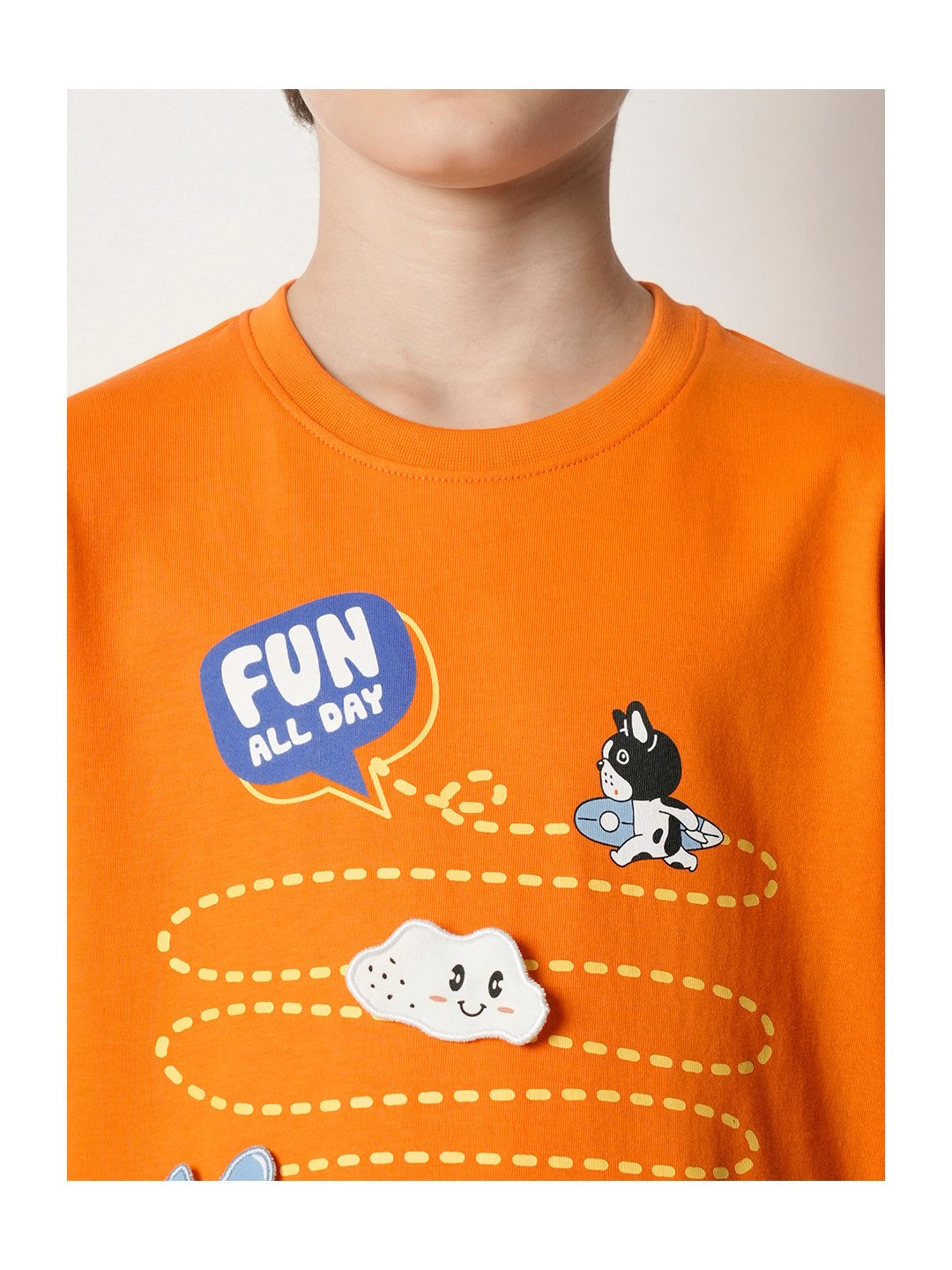 Jack & Jones Junior Orange Printed T-shirt