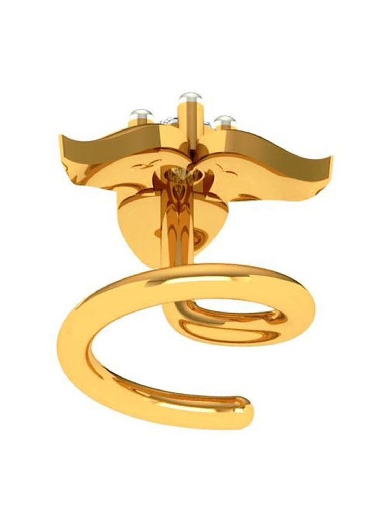 P.C. Chandra Jewellers 22k Gold Yellow Nosepin