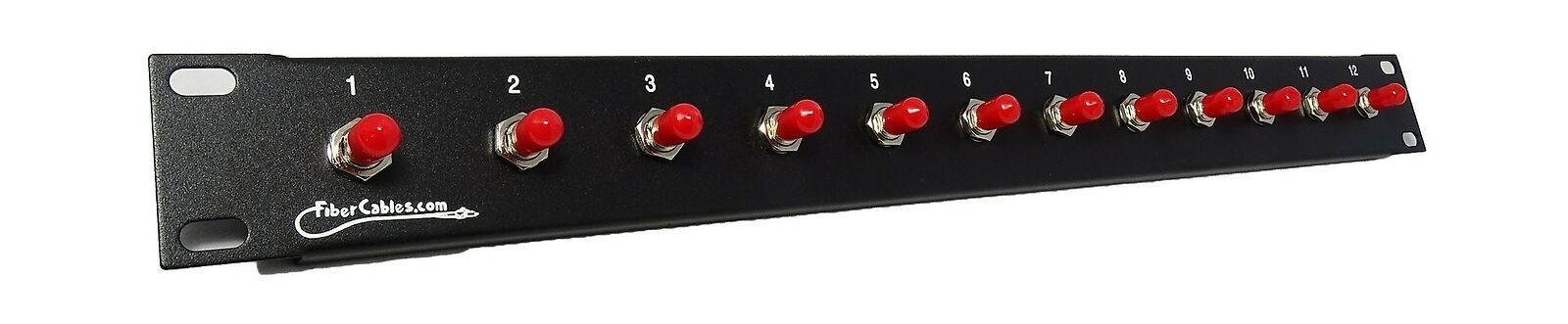 12 Port ST Fiber Patch Panel (Loaded 1u) 19"