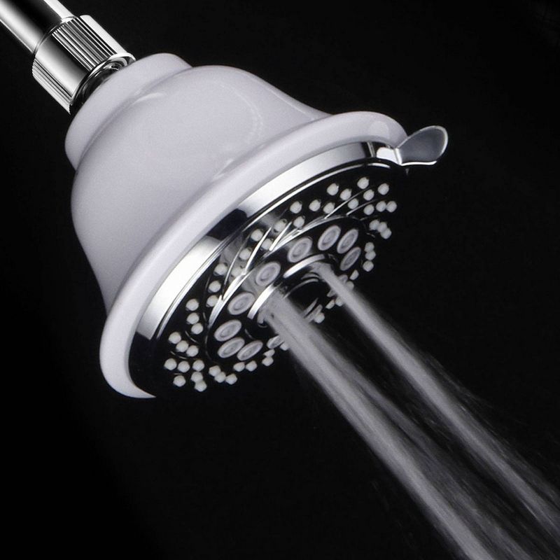 Aqua Dance Fixed Mount 5 Function Showerhead White/Chrome - Hotelspa