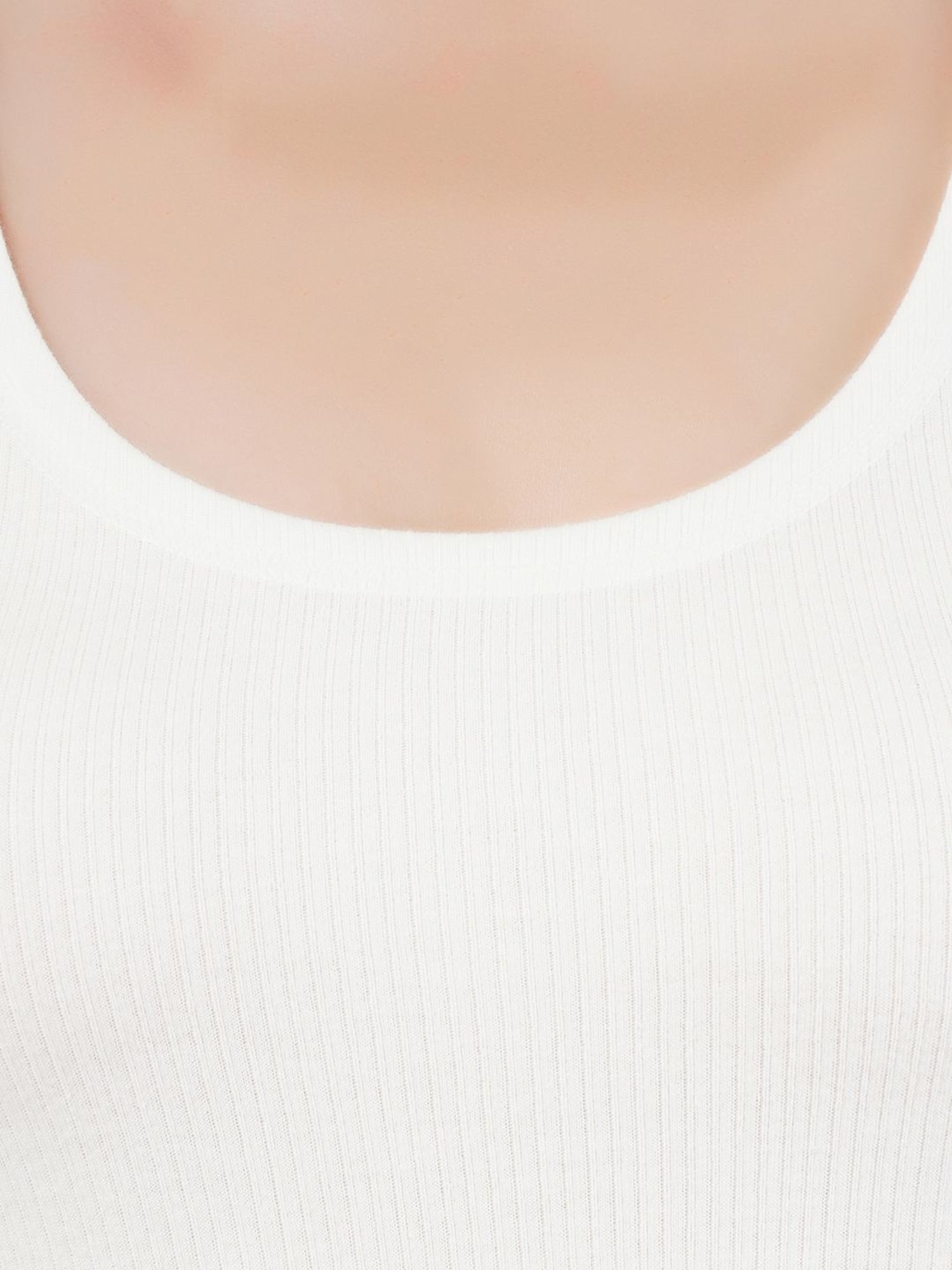 Bodycare White Cotton Thermal Tank Top