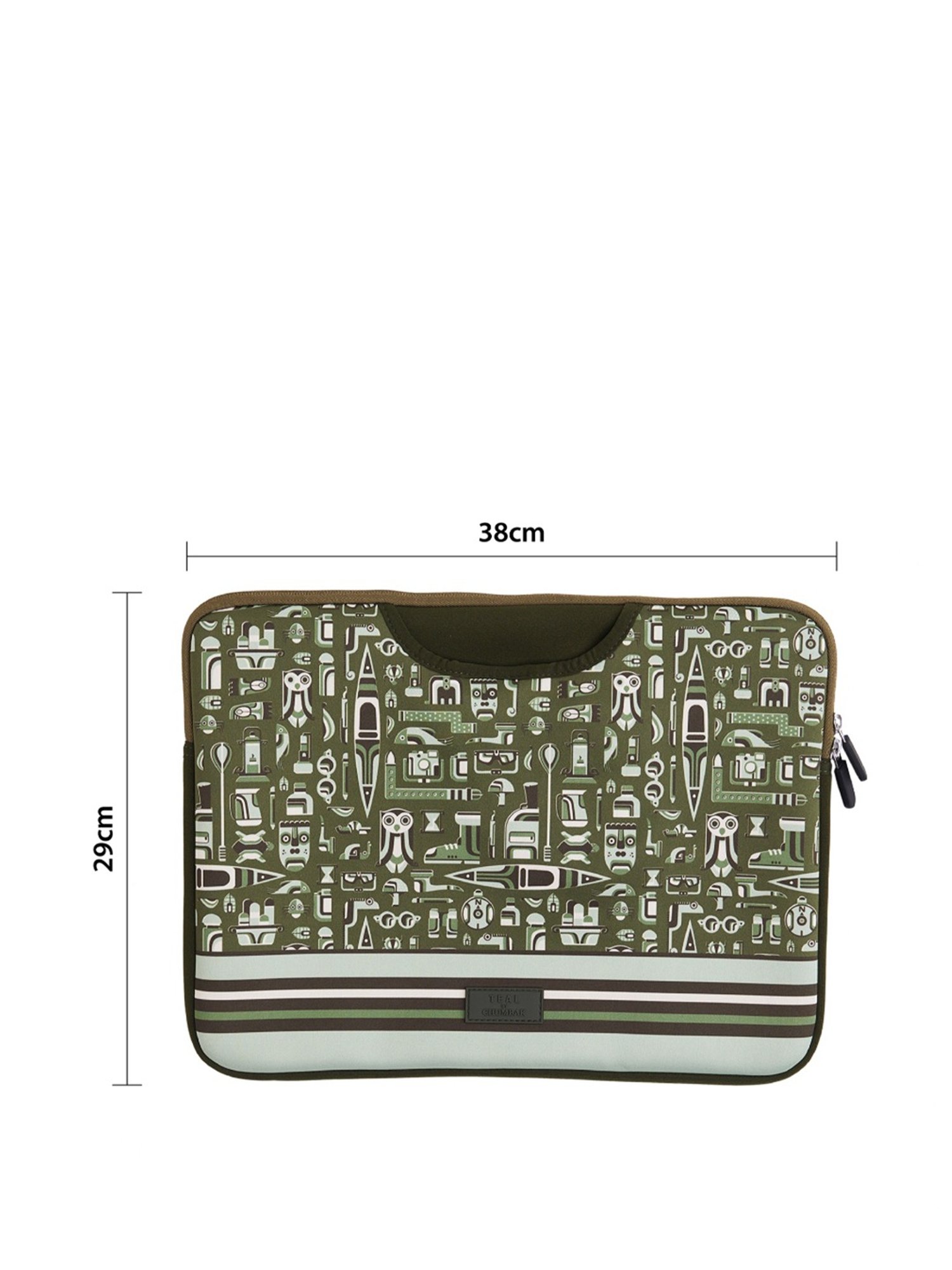 TEAL By Chumbak Travel The World Laptop Sleeve - 15inch