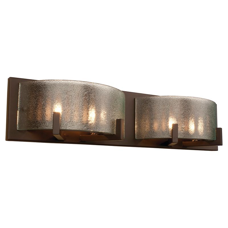 5" Firefly 4 Light Bath Vanity Warm Bronze Finish/Micro-Texture Glass - Varaluz