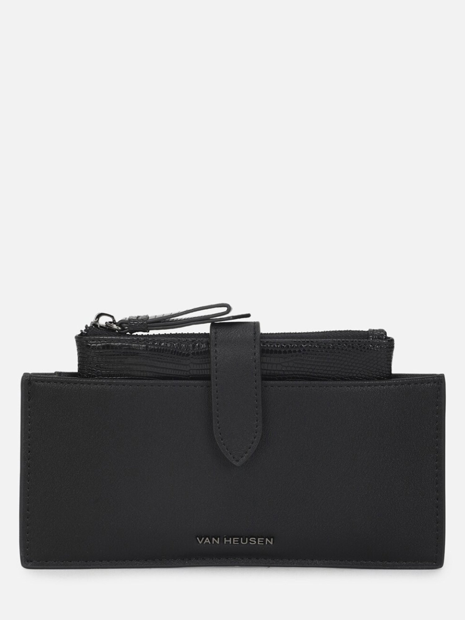 Van Heusen Black PU Textured Wallet