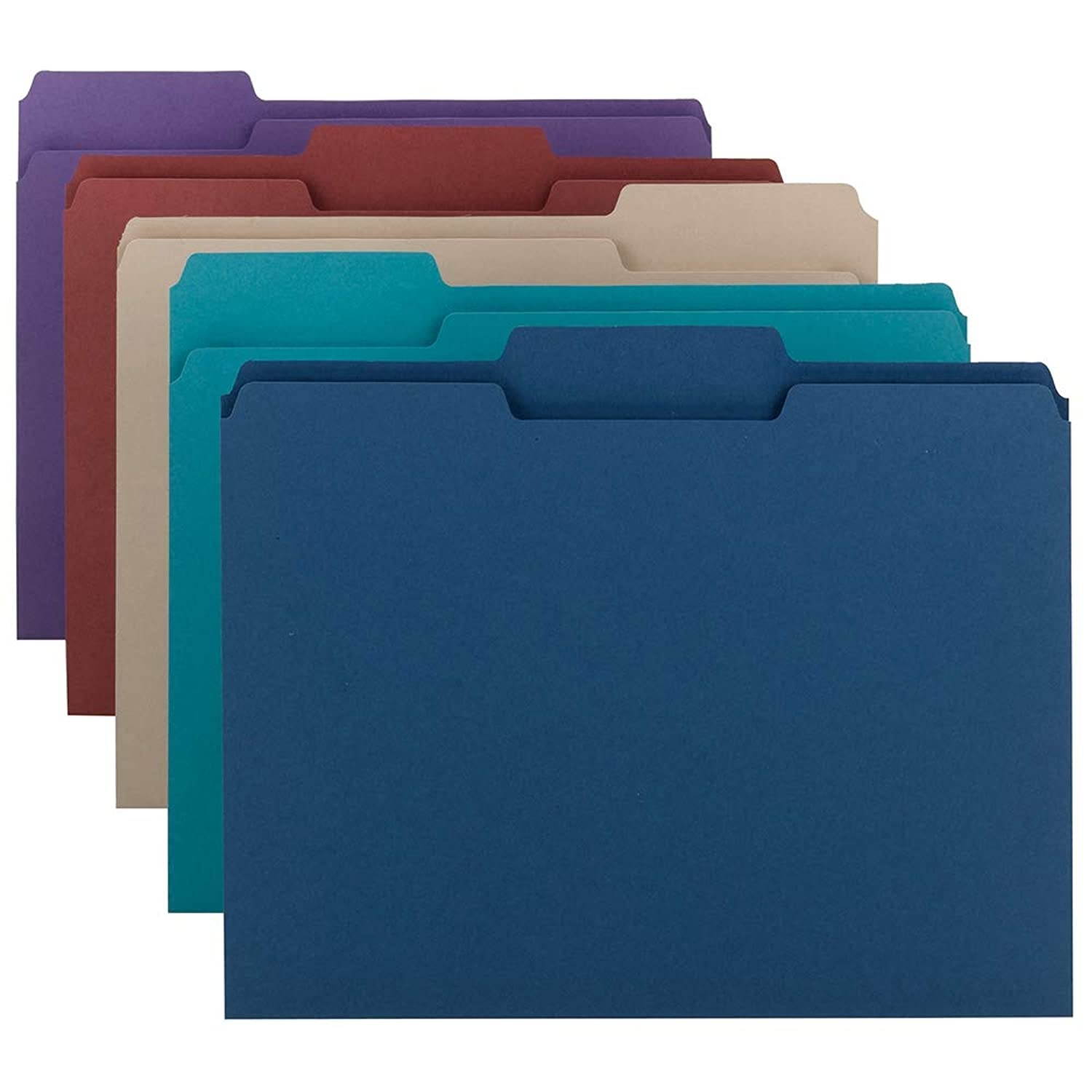 Phyxin Expanding File Folder Office Organizer Document Accordion Folder clipboard Letter Size A4 with 5 Pockets Plastic Set of 2, Purple Fuchsia