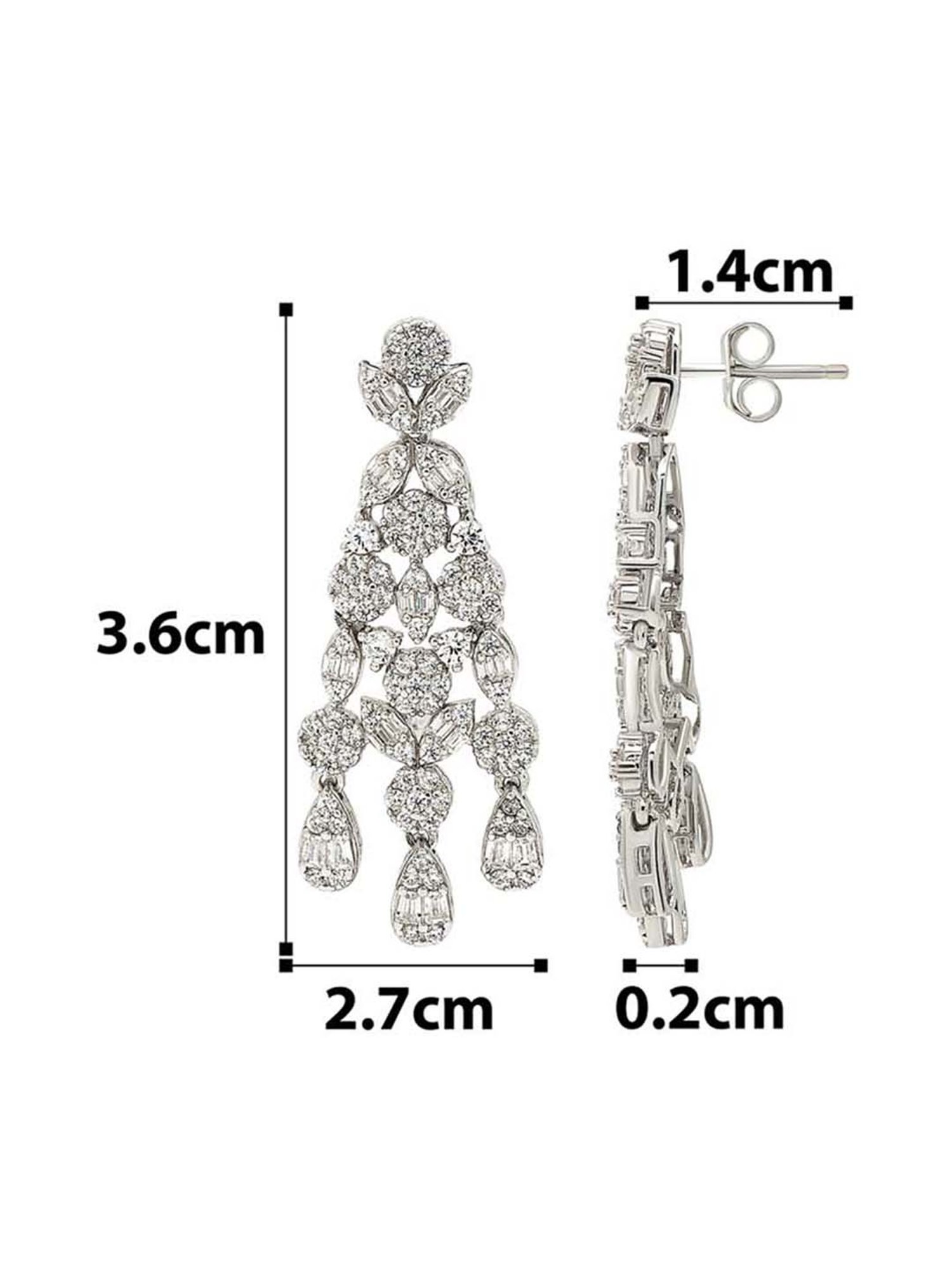 Silberry 925 Sterling Silver Cascade Dangler Earrings for Women