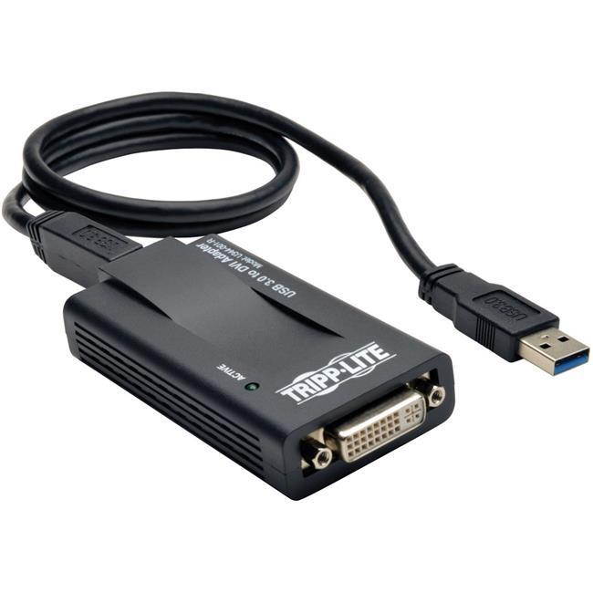 Tripp Lite TRL-U344-001-R USB 3.0 SuperSpeed to VGA-DVI Adapter 512MB SDRAM-2048x11521080p