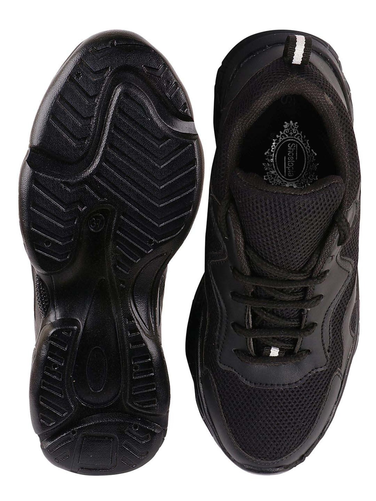 Shoetopia Kids Black Walking Shoes