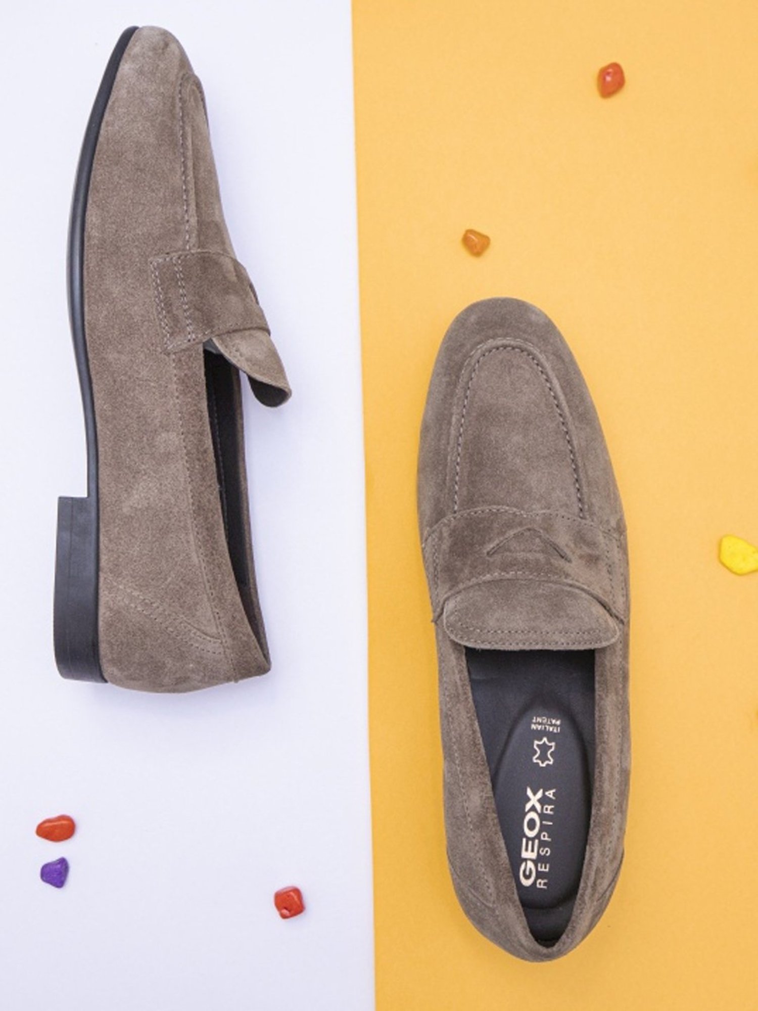 Geox Men's U Sapienza Grey Loafers