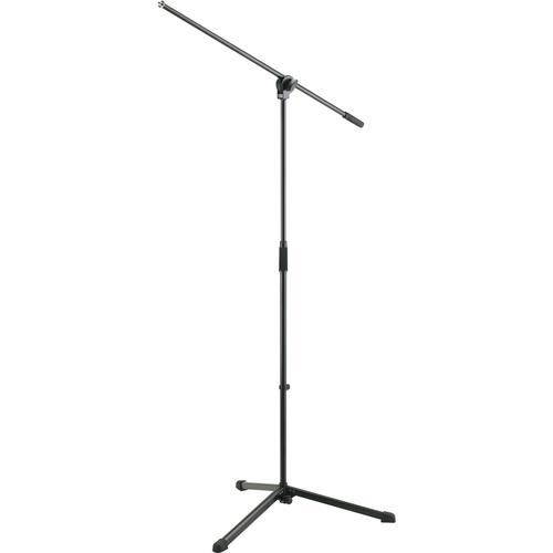 K&M 25400 Microphone Stand with Boom Arm, 35-62.9" Adjustable Height, Black