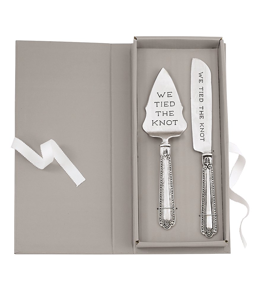 Mud Pie Wedding Collection We Tied The Knot Wedding Cake Serving Set