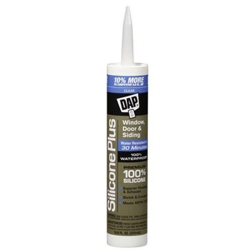 Dap 08771 Clear Silicone Plus Premium Silicone Rubber Sealant 10.1Ounce