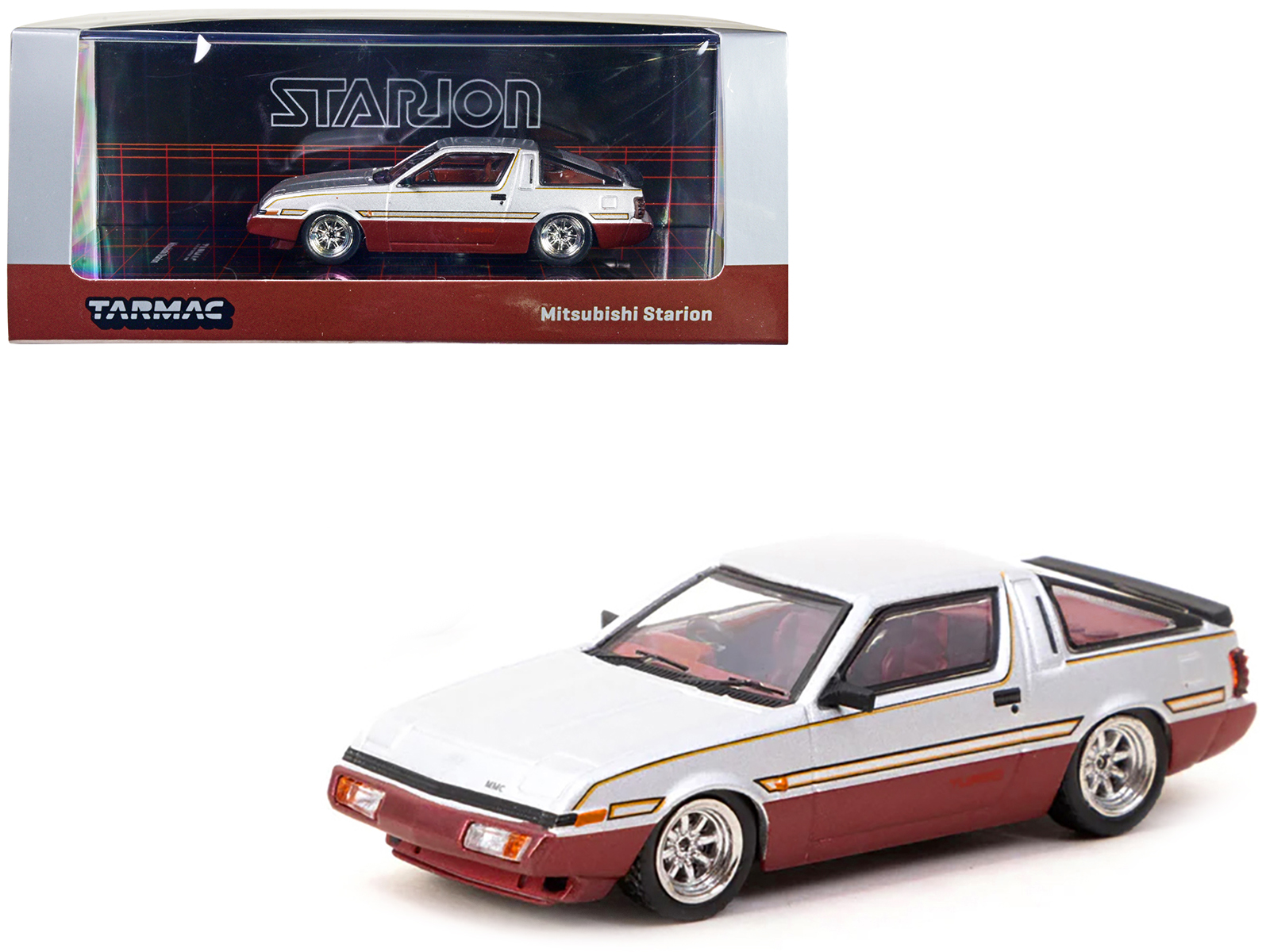 Mitsubishi Lancer RS Evolution III RHD (Right Hand Drive) Scortia White with Red Rally Stripes 1/64 Diecast Model Car by Hobby Japan