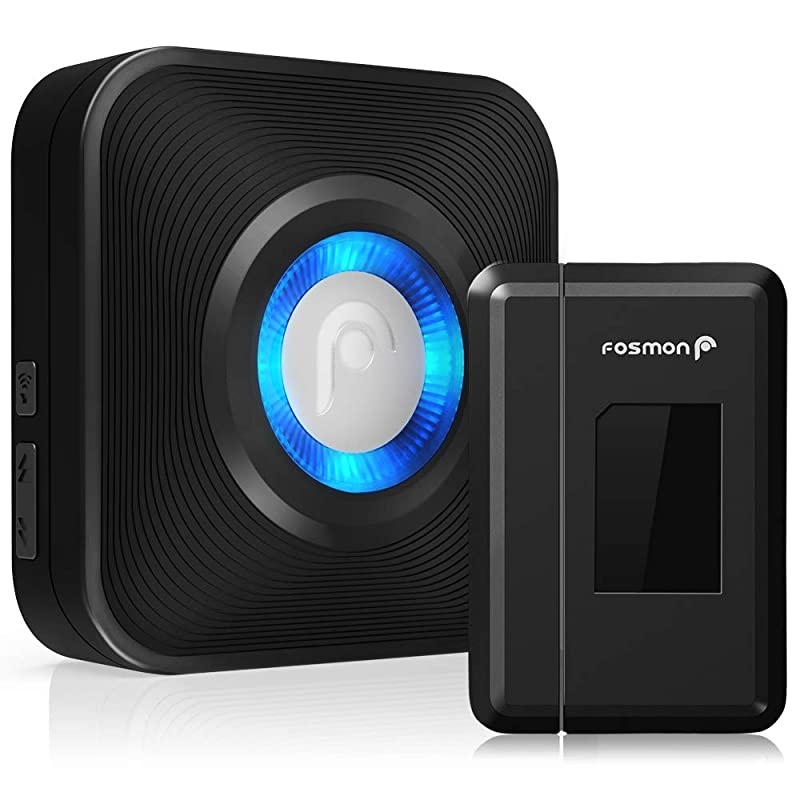 WaveLink 51009HOM Wireless Door Open Chime 500FT 58 Tunes 4 Volume Levels LED Indicators 1 Magnetic Door Entry Alert Security Contact Sensor 1 Wireless Doorbell Plugin Receiver