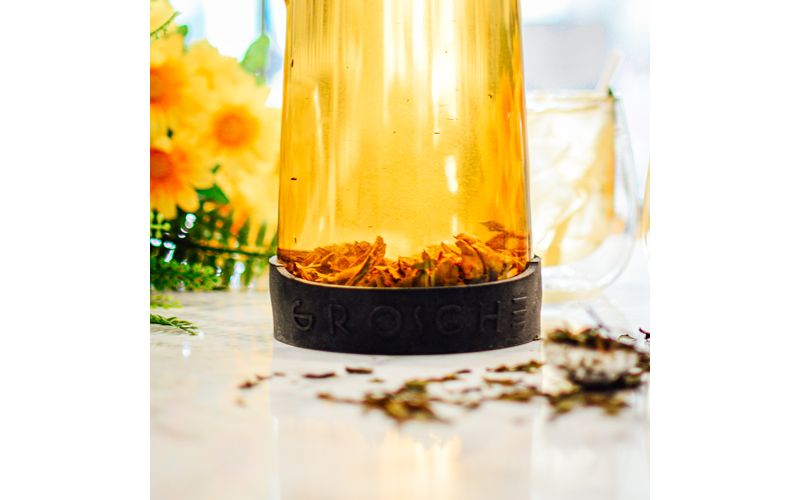 GROSCHE BALI Water Infuser Pitcher with Stainless Steel Filter Lid, 50 fl oz. Capacity.