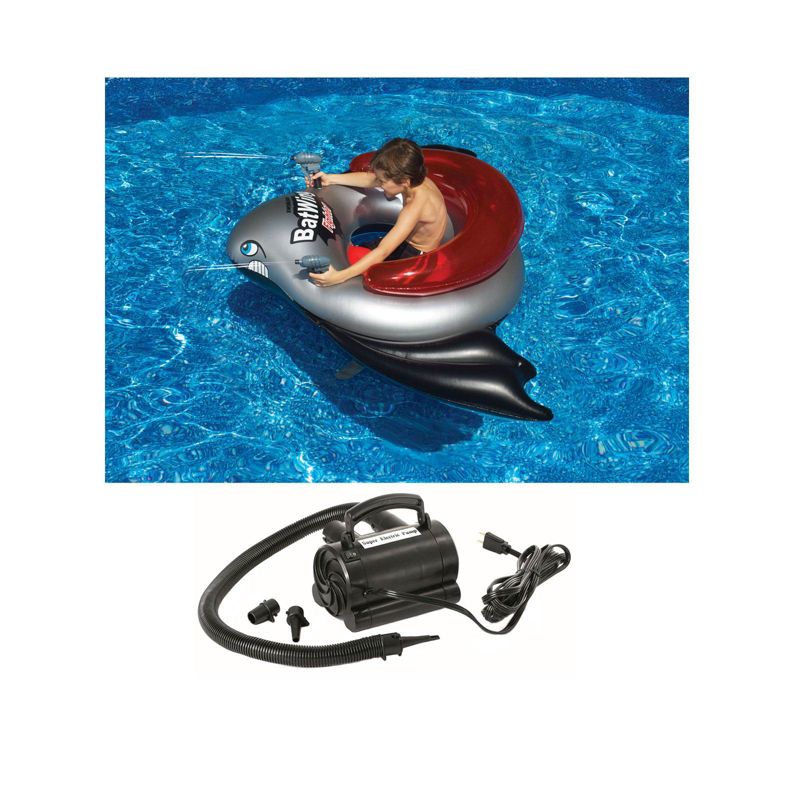 NEW Swimline 90797 BatWing Fighter Inflatable Tube Squirt Blaster w/ Air Pump