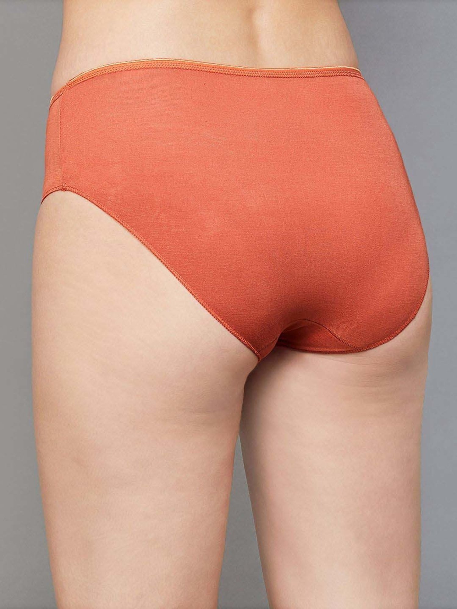 Ginger by Lifestyle Orange Cotton Hipster Panty