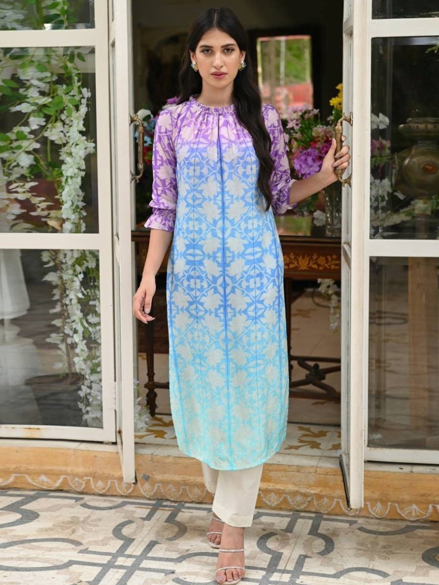 Mahee Jaipur Blue Hue Colour Kurta